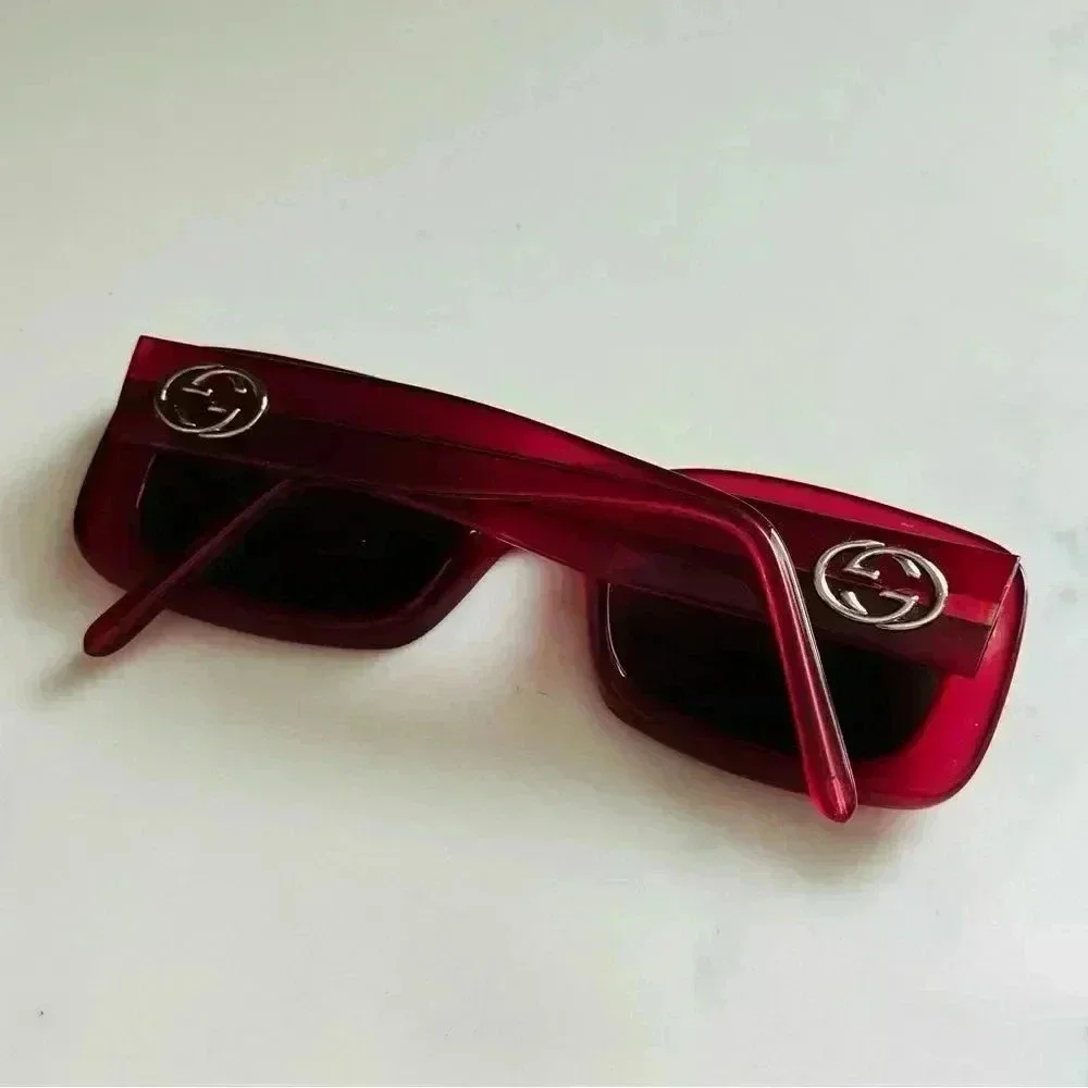 Rare Vintage Authentic Gucci GG 2407/S 3BY Cherry 51mm Gray Gradient Sunglasses